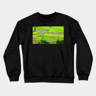 Vue sur les rizières dans le Nord Vietnam Crewneck Sweatshirt